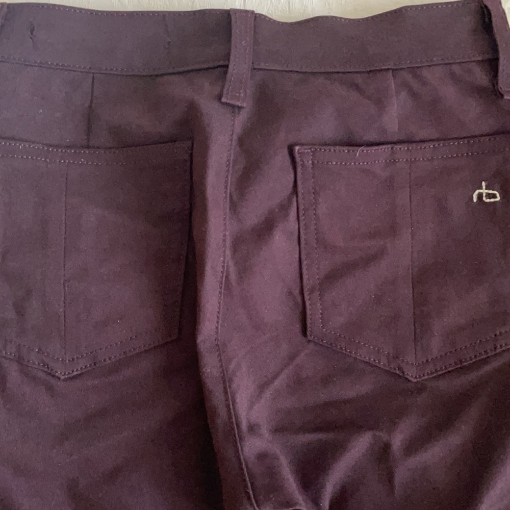 Rag & Bone Burgundy Pants with Leather - Picture 4 of 7